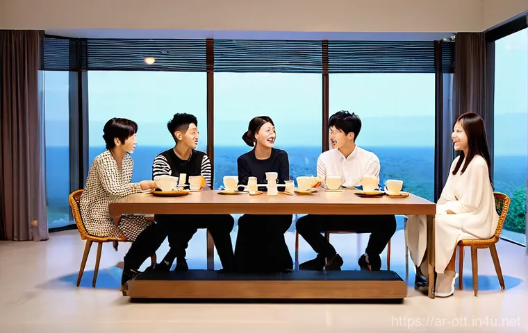 티빙 예능 콘텐츠 - **Prompt 1: Emotional K-Drama Scene**
    A cinematic still from a high-quality Korean romantic melo...