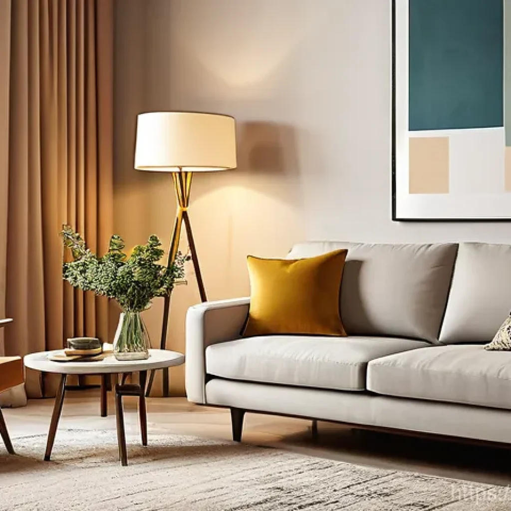 OTT 플랫폼과 스마트 TV 통합 - The Dawn of Personal Entertainment**
A warm, inviting living room in a modern Arab home, bathed in s...