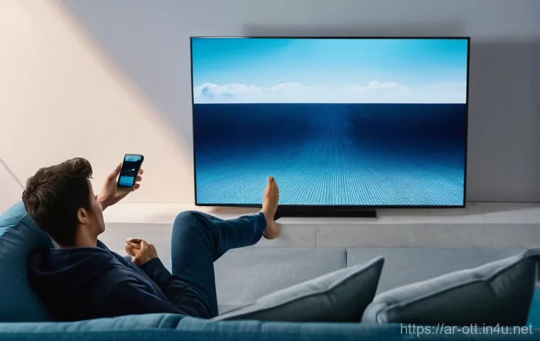 OTT와 콘텐츠 리뷰 - **Prompt 1: Navigating the Digital Content Ocean**
    A realistic, high-resolution photograph from ...