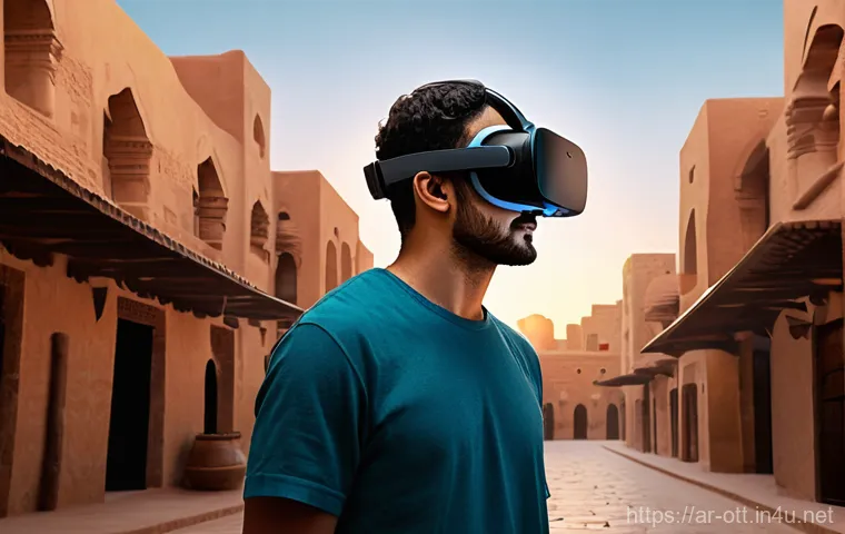 OTT 기술 발전의 가능성 - **AI-Powered Personalized Entertainment in a Modern Arabic Home**
    A sophisticated young Arab wom...