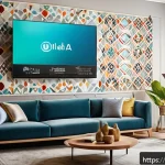 Home 19 OTT와 광고 차단 기술 - A modern digital streaming environment showcasing a Middle Eastern family enjoying a seamless ad-fre...