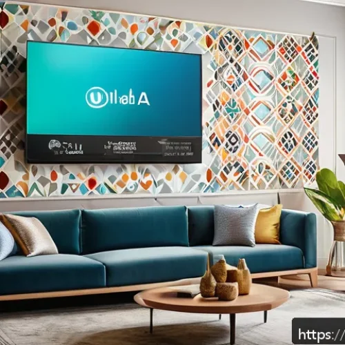 Home 31 OTT와 광고 차단 기술 - A modern digital streaming environment showcasing a Middle Eastern family enjoying a seamless ad-fre...